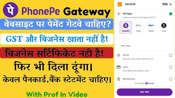 Phonepe payment gateway integration without GST, current account, business registration. #anurag0190