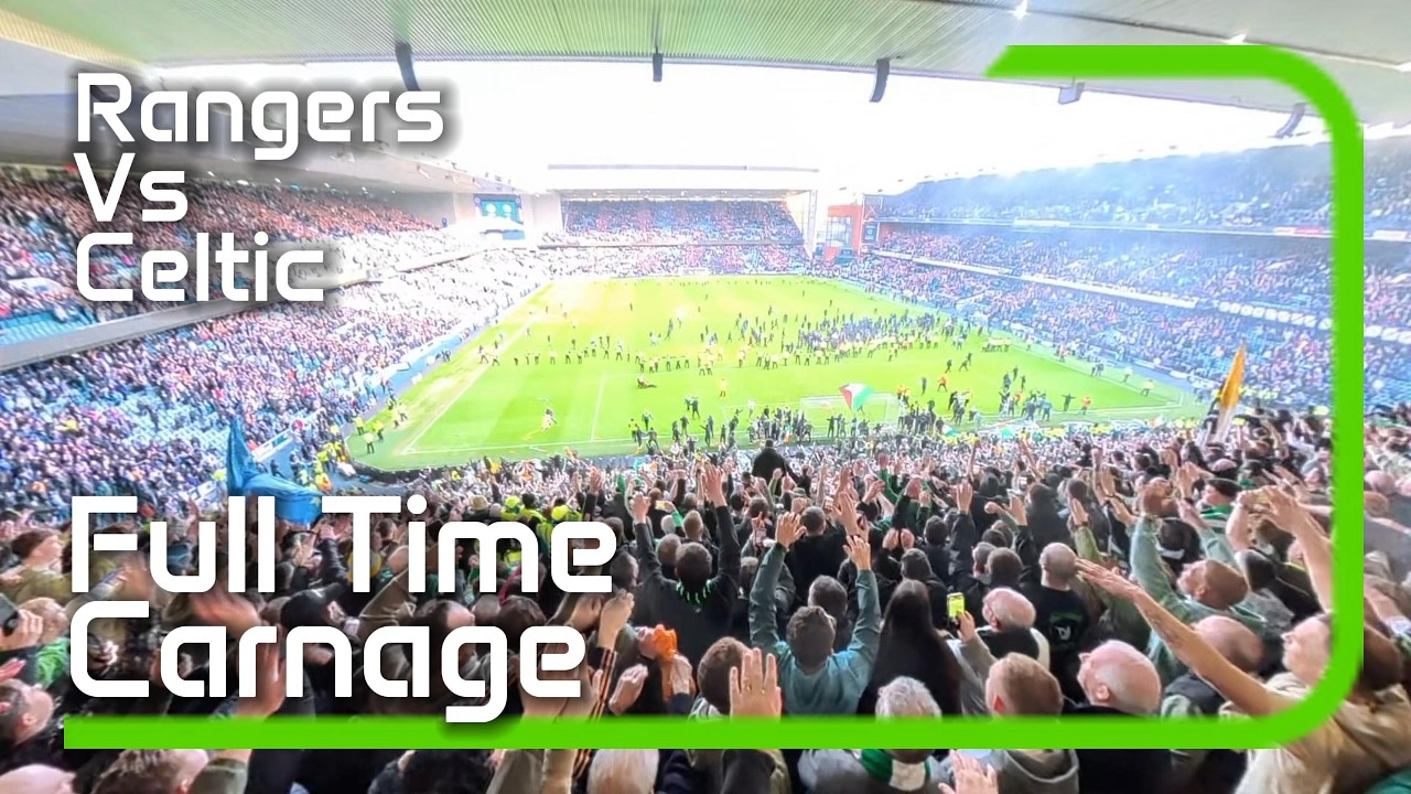 Rangers v Celtic PENALTY SHOOTOUT & FULL TIME CARNAGE at Ibrox Glasgow Derby | Drama Pitch Invasion
