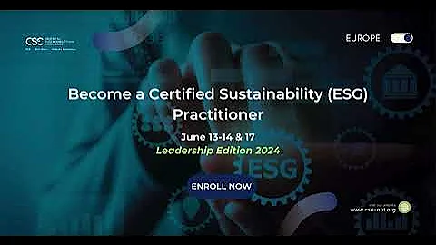 Europe | Certified Sustainability (ESG) Practitioner Program, Leadership Edition 2024