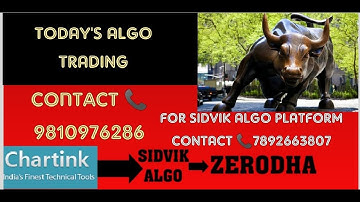 ALGO TRADING WITH CHARTINK SCANNER USING SIDVIK ALGO PLATFORM
