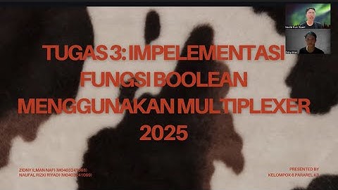 Tugas 3: Implementasi Fungsi Boolean menggunakan Multiplexer 2025 #kom120e #radig 