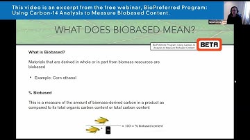 What does "biobased" mean?