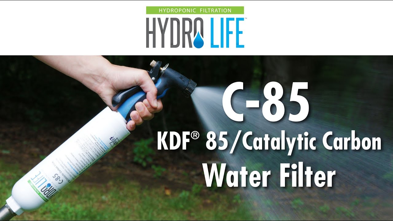 Hydro Life 52700 Hydroponics C-85 Inline Water Filter with Flexible Hose Protector