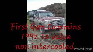 First Gen Cummins Backfiring and Flames out of the exhaust pipe!