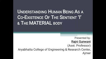 Understanding Human Being as a Co-Existence of the Sentient 