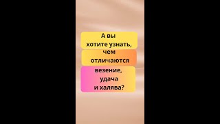 Везение, удача и халява. Чем различаются?