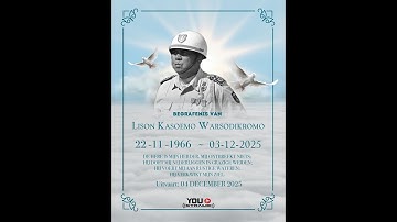 Begrafenis van Lison Kasoemo Warsodikromo