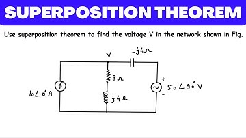 Superpositiestelling voor wisselstroomcircuit Voorbeeld | Elektrische circuits | Netwerkanalyse |...