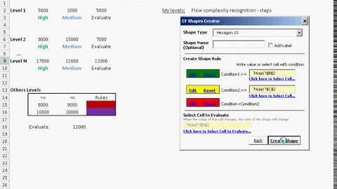 Apply Excel Conditional Formatting to shapes