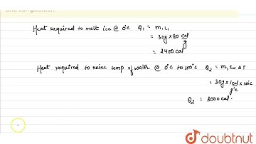 30 g ice at 0^(@)C is mixed with 25 g steam at 100^(@)C. Find the final temperature and composit...