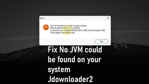 Fix No JVM could be found on your system