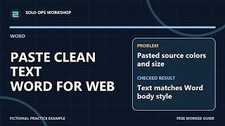 Paste into Word for the Web Without Bringing Old Formatting