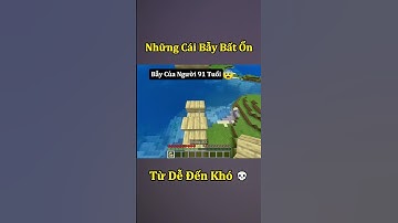 Những Cái Bẫy Siêu Bất Ổn Trong Minecraft 🤣 #shorts