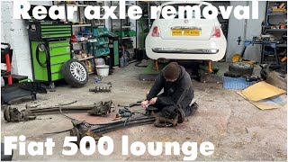 Fiat 500 Lounge 2013 Part 2 This Rear Beam Fighting Me All Day Fiat 500 Rear Subframe