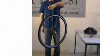 Conservation of angular momentum - science experiment