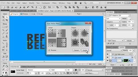 Fireworks CS5 Basic Text Reflection Tutorial