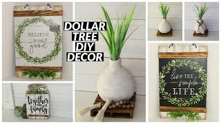 DIY Home Decor 2021| Dollar Tree DIY | Spring Farmhouse | Sign Wednesday| High-End Dollar Tree DIYS