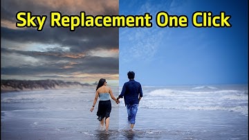 Sky Replacement In One Click Photoshop Hindi  Tutorial