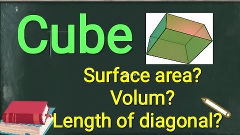 Surface area and volume of a cube |diagonal of cube|faces