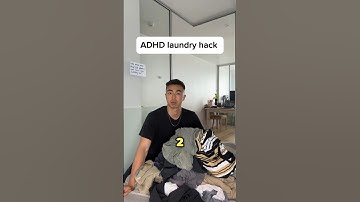 ADHD laundry hack, how to fold clothes in 2 seconds #adhd