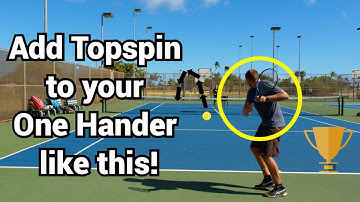How to hit heavy topspin one handed backhands