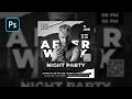 How to Make Night Party Flyer / Poster In Adobe Photoshop