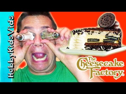 giant-chocolate-oreo-cheesecake-dessert!-magic-trick-at-cheesecake-factory-food-hobbykidsvids