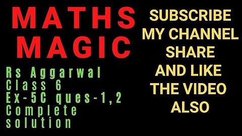 Rs aggarwal class 6 ex 5c ques 1 and 2 full solution#fractionsolution#MathMathsMagic