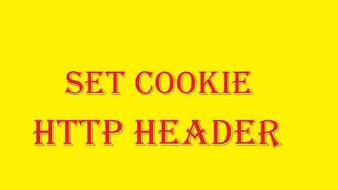 Set Cookie http header