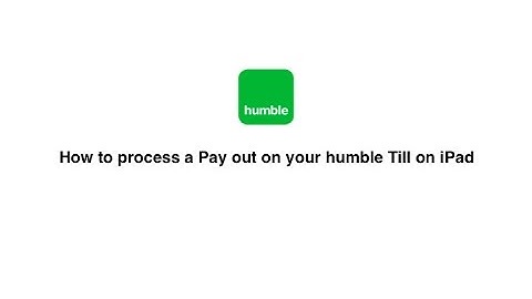 How to process a Pay out on your humble Till on iPad