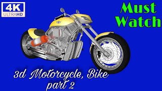 3d bike green screen 4k Hd footage chroma key part 2