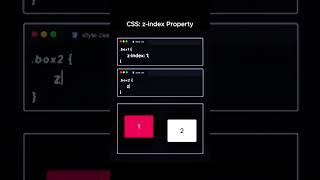 CSS Z index Property 😁 #webdevelopment #frontendcourse #shorts #html #css