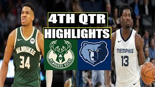 Milwaukee Bucks vs Memphis Grizzlies 4th QTR HIGHLIGHTS | April 3 | 2024 NBA Season
