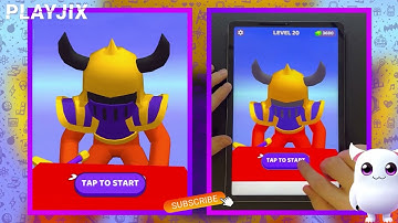 Satisfying Mobile Game Top TikTok Videos Gameplay Levels 9999 : Muscle Rush Layer Man Caiju Run