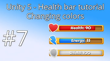 7. Unity 5 health bar tutorial - Changing colors
