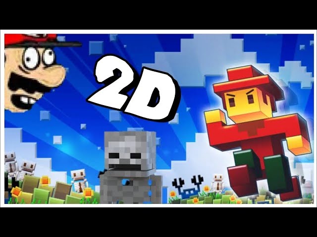 Minecraft como un juego de plataformas 2D tipo Mario Bros