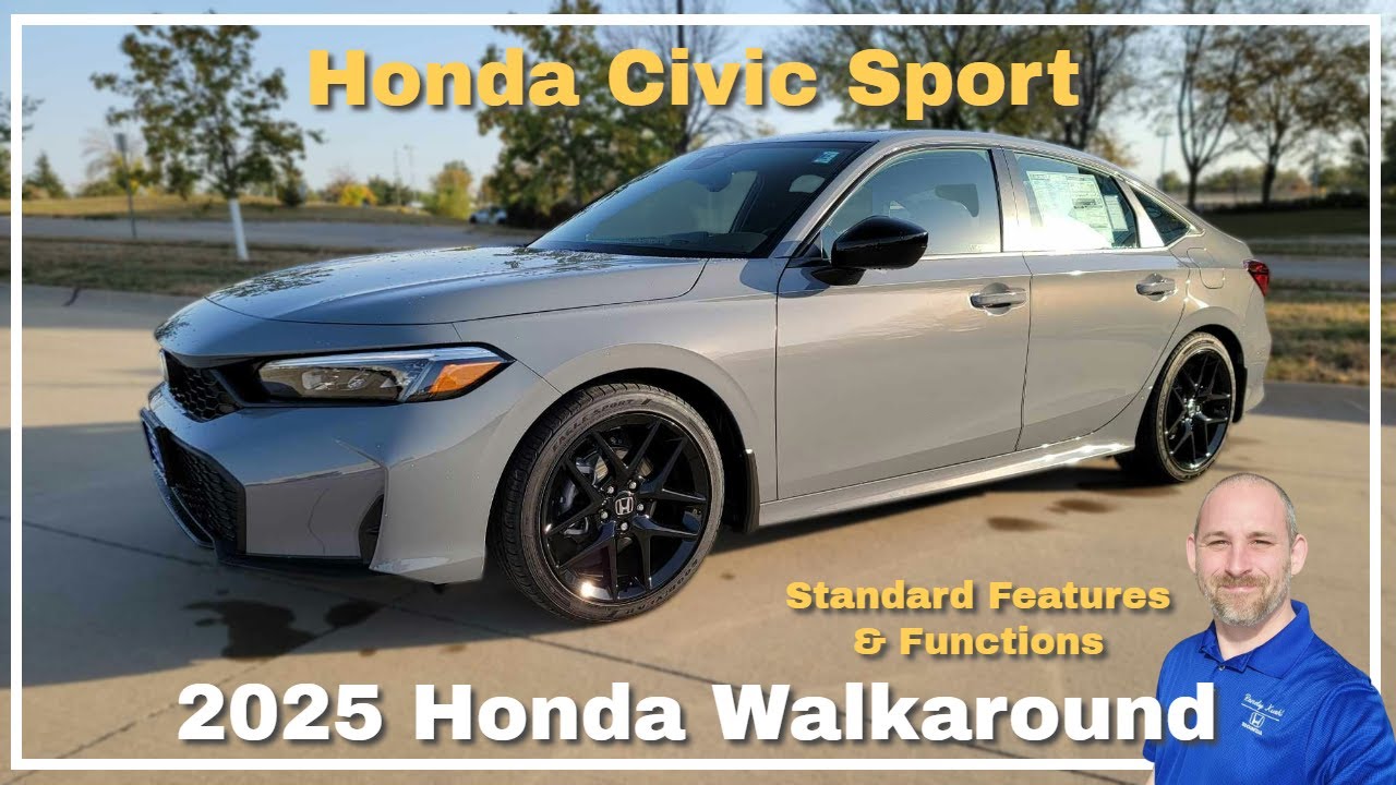 2025 Honda Civic Sport Sedan Walkaround Standard Features