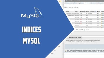 MYSQL –  Indices MYSQL - Video 32