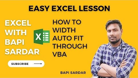 How to Width Auto fit - VBA, - Excel tricks - #excelwithbapisardar #bapisardar #easyexcel