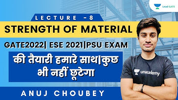 Lec-8 | Strength of Material | GATE2022 | ESE 2021 | PSU | GATE 2021 | Anuj Choubey