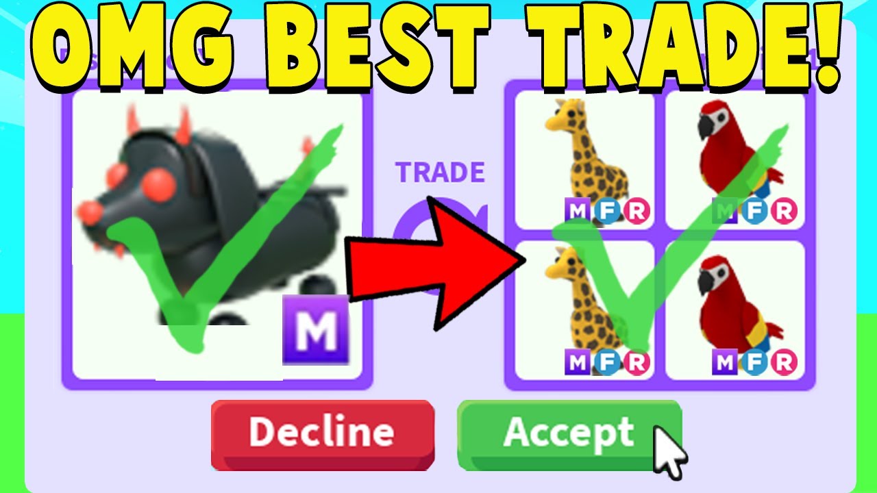 Trading MEGA EVIL DOG in Adopt Me! (HUGE WIN) - YouTube