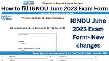 How to fill IGNOU June 2023 Exam Form | IGNOU June 2023 Exam Form Online process