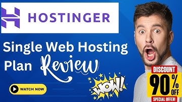 Single Web Hosting Plan by Hostinger 2024 : Exclusive Review with 91% Discount Coupon