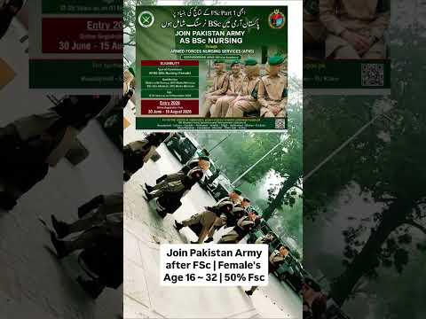 AFNS 2026/Pakistan Army/Armed Forces Nursing Service/AFNS Jobs