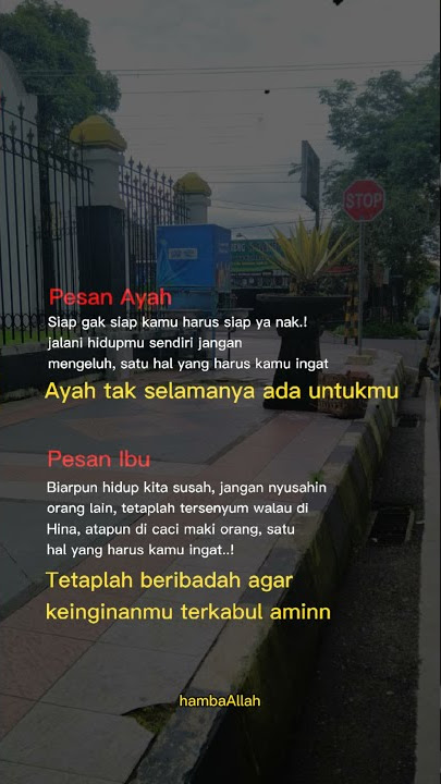 STORY WA || Pesan ayah dan ibu