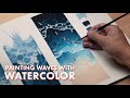 WATERCOLOR TUTORIAL // How to Paint Waves