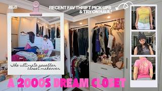 MY BIGGEST FLEX: I have every 2000s girls' dream closet💋massive y2k thrift haul + try on!😺