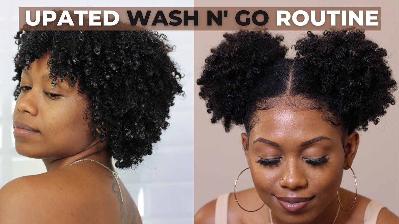 My Updated Wash N Go Routine 4a 4b Natural Hair Youtube