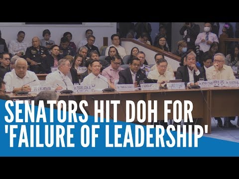 Senators hit DOH for 'failure of leadership'