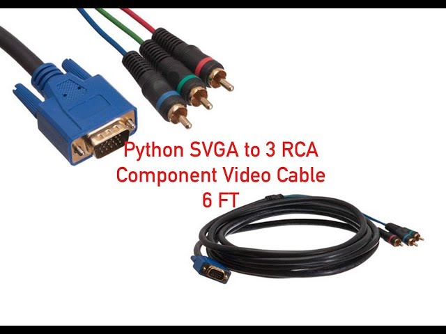 Component Video Cables - Python SVGA to 3 RCA Cable